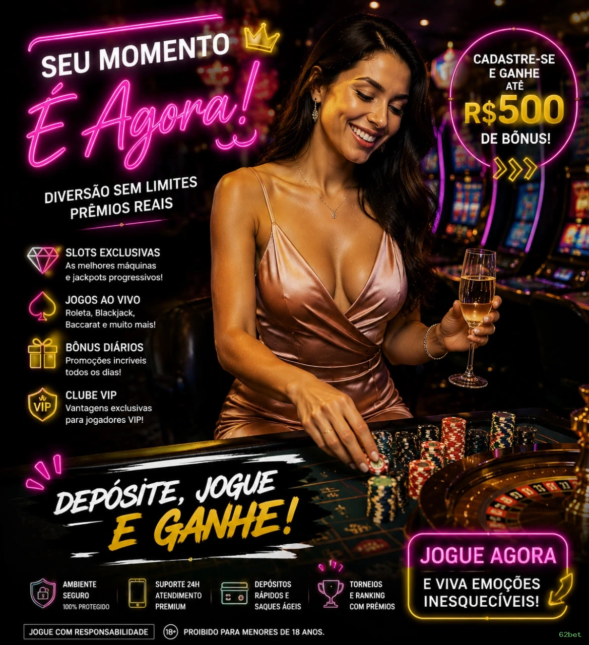 Cassino ao vivo 62bet dealers